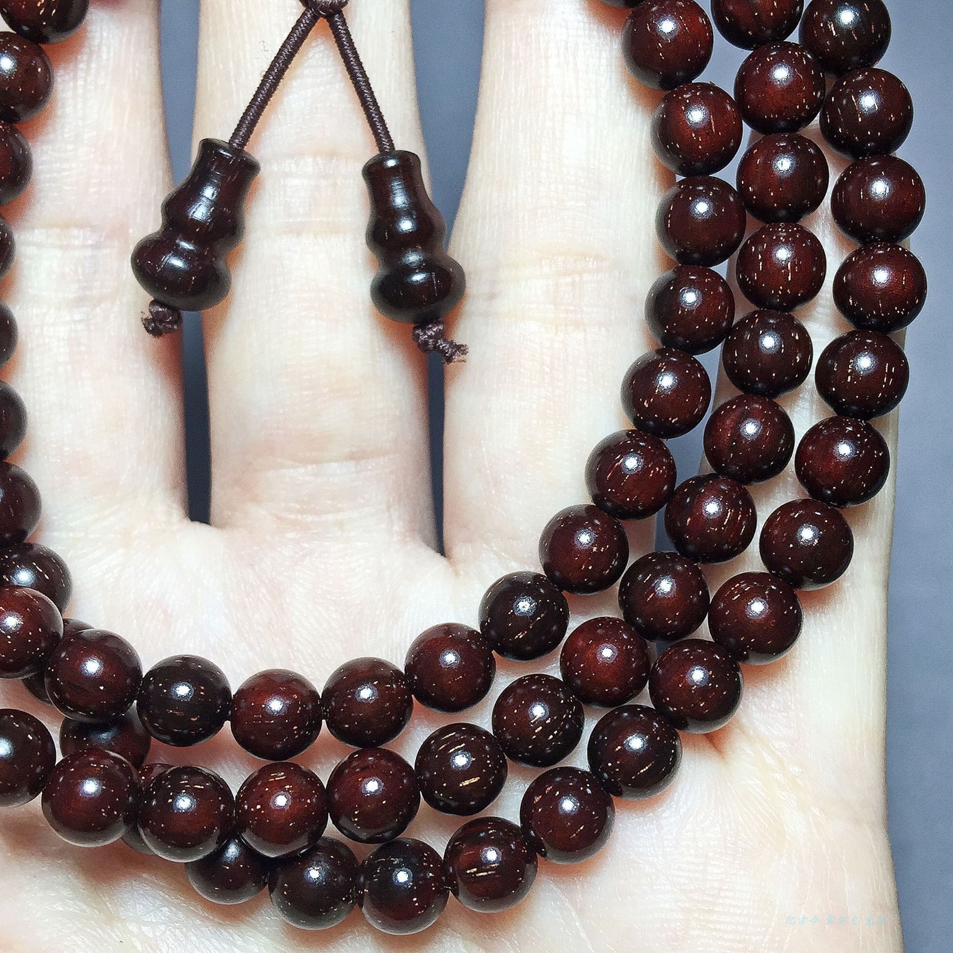 朴春印度小叶紫檀108佛珠男女款满金星老料高油密手串大漆珠单圈手链