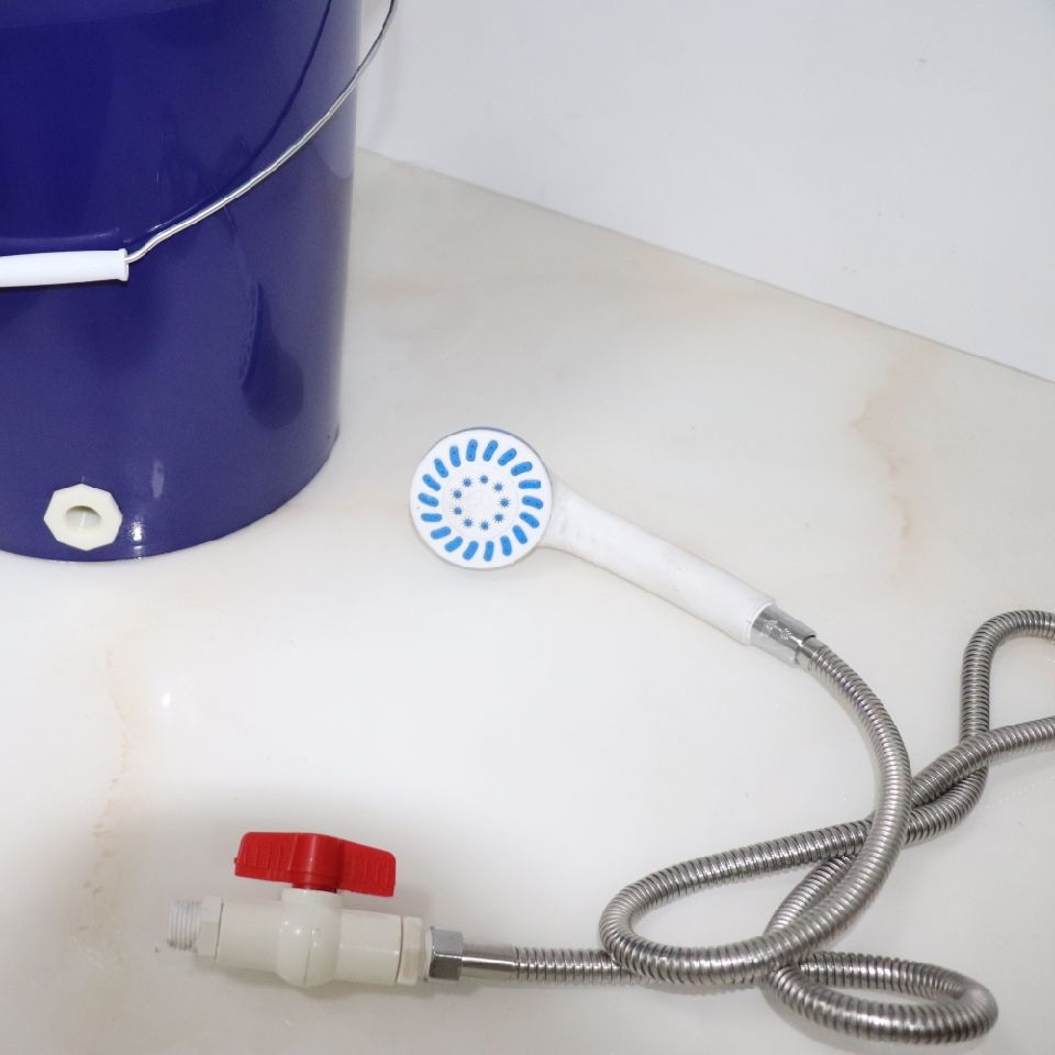20升带花洒塑料桶淋浴桶洗澡桶洗头桶加厚水桶洗澡神器25升黄桶花洒