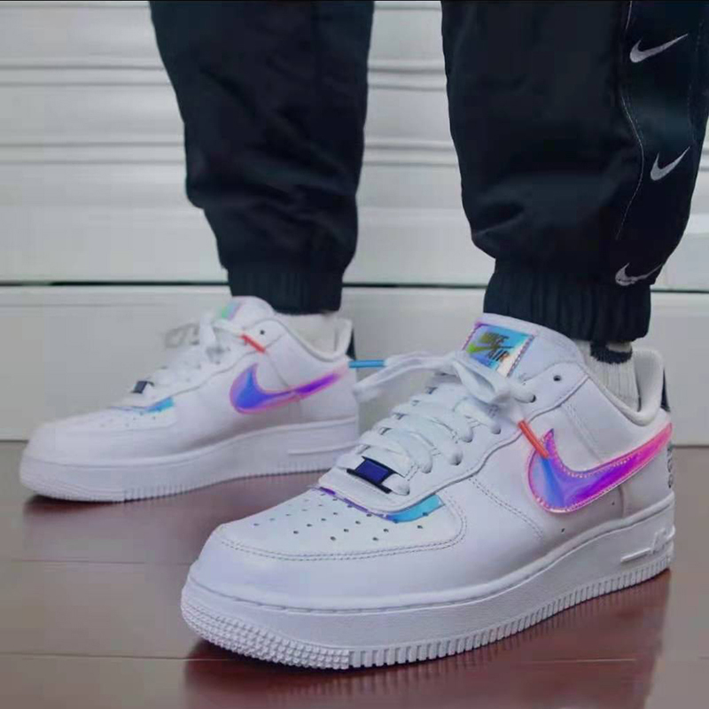 耐克nikeairforce1af1白彩镭射电玩像素空军低帮板鞋dc0710191dc07