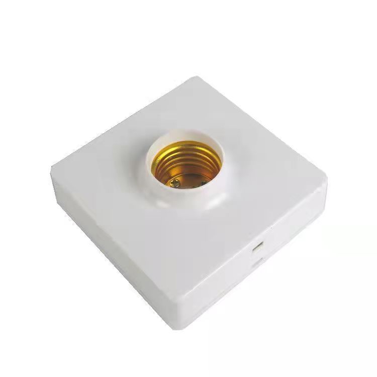 家用e27螺口明暗装白色灯座水灯头led灯泡底座带开关插头座 e27螺口