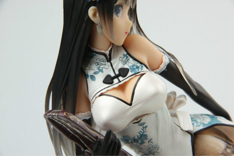 手办动漫少女裸身性感美女模型二次元旗袍白瓶儿软体可爱美脱摆件 如