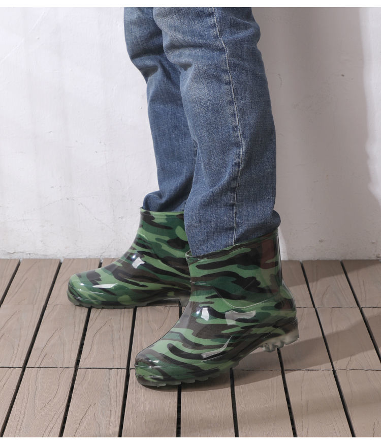 四季雨鞋男士短筒低帮雨靴厚底牛筋底耐磨防滑防水鞋工地洗车胶鞋