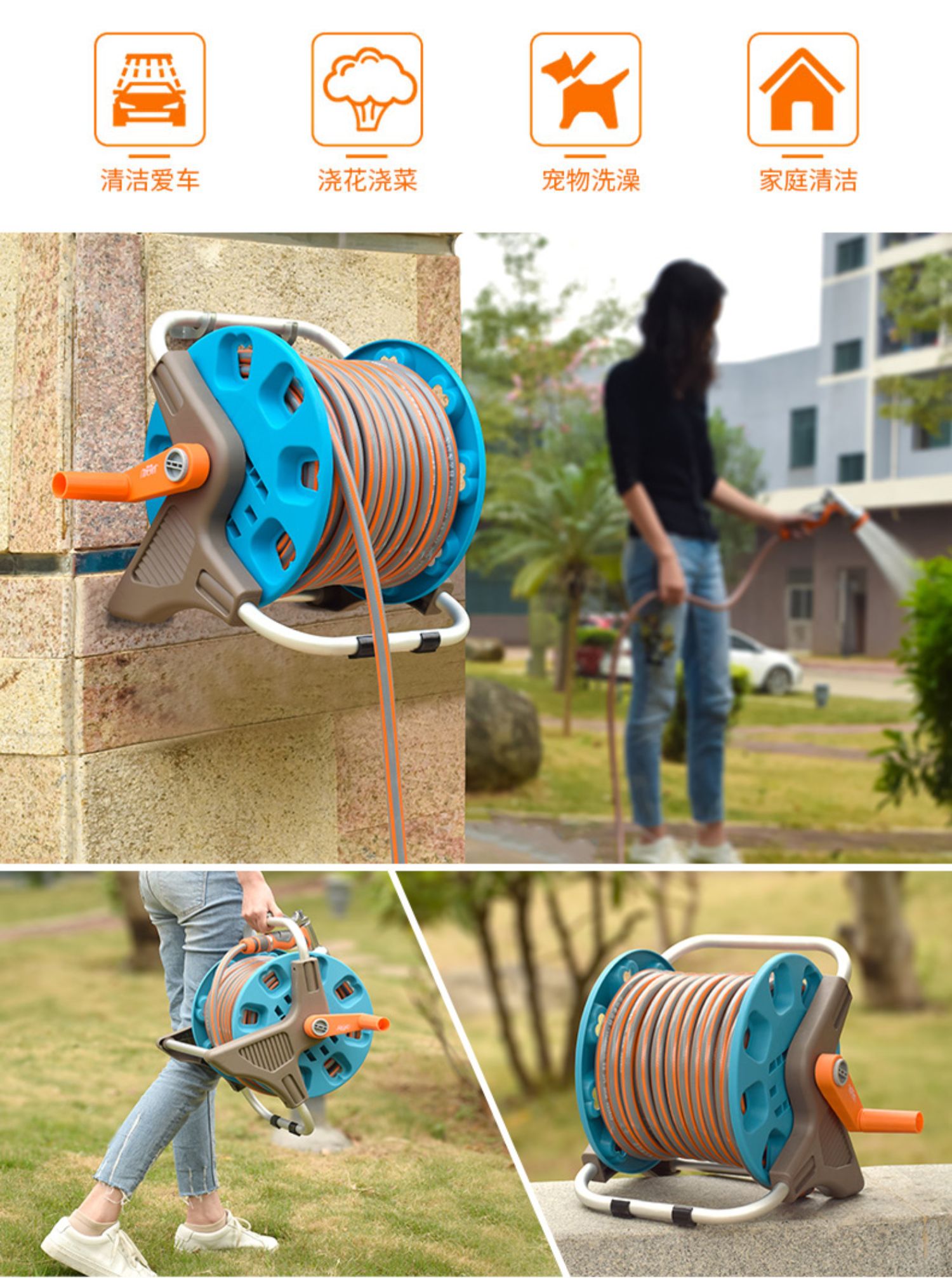 浇花水管软管套装家用浇菜淋花喷头喷水枪花园庭院子浇水神器洗车a9手