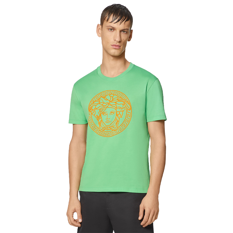 versace范思哲男士21新品美杜莎刺绣短袖t恤a89287 a228806 a1008预售