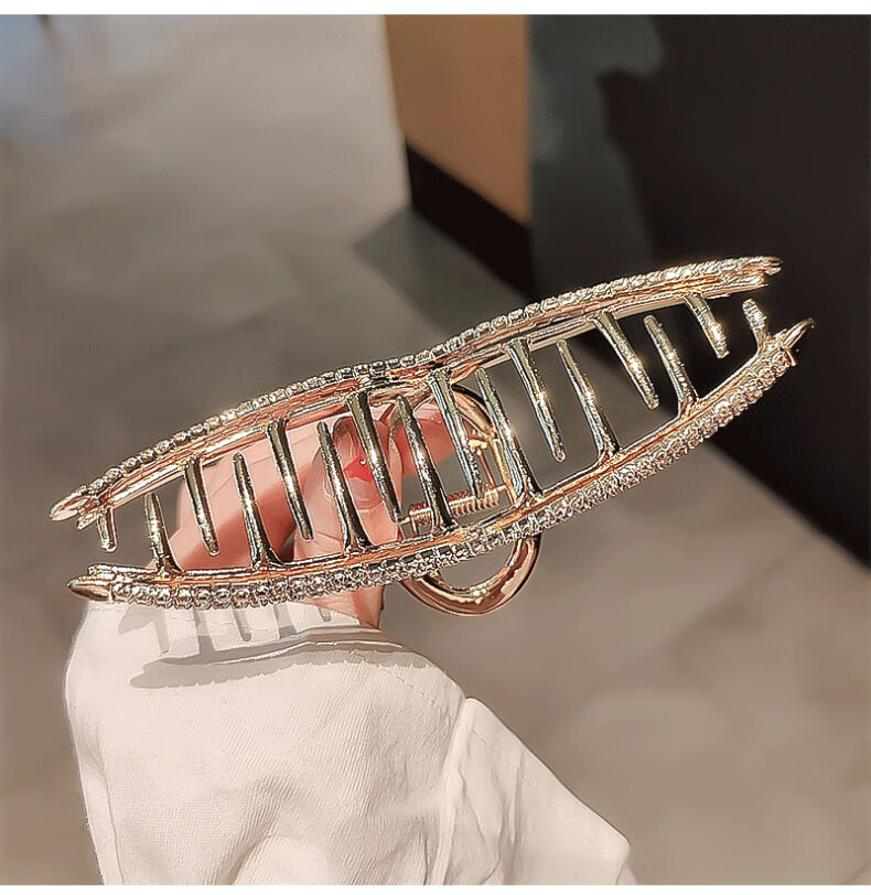 冠带简约发夹女后脑勺盘发抓夹夏季简约头饰发卡女士韩版抓夹大号鲨鱼