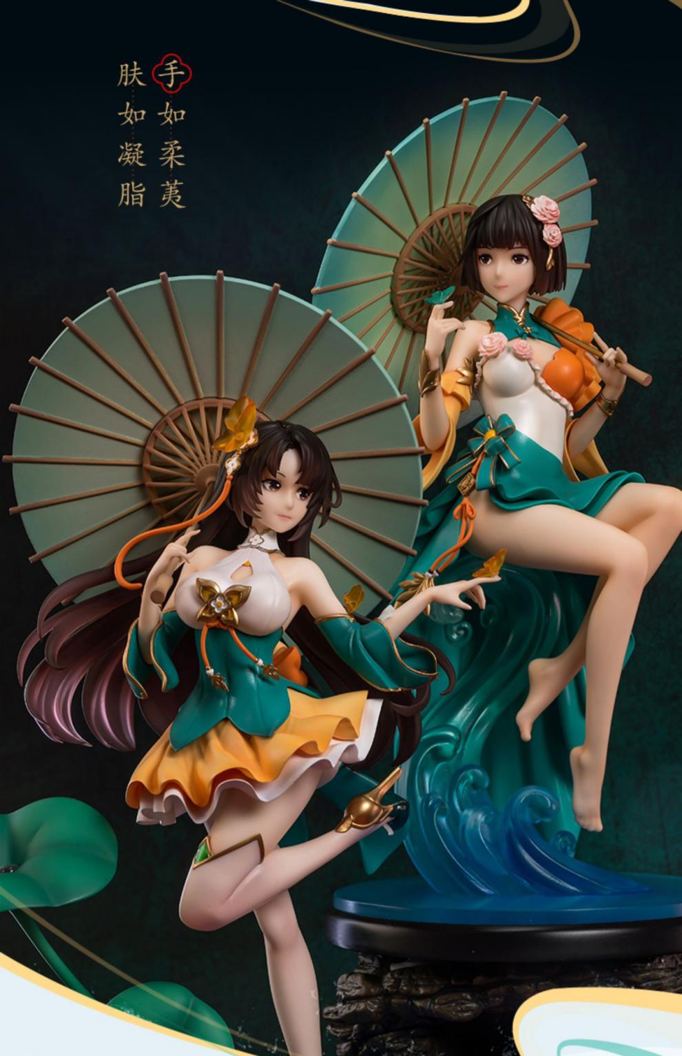 万代 三国杀小乔 小乔1/7采莲江南模型 无手杀皮肤 包顺丰 采莲江南