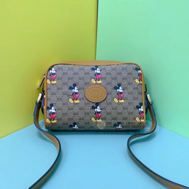 【二手95新】古驰(gucci)米奇联名款单肩斜挎包602536【图片 价格
