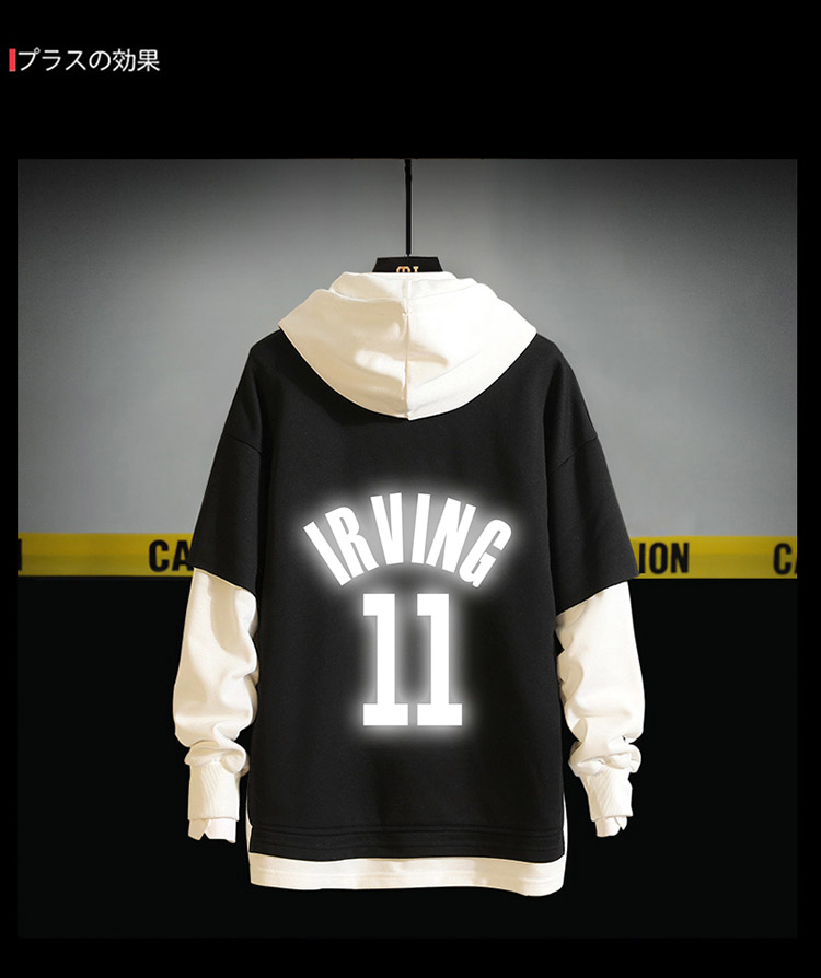 腾讯体育官方旗舰店nba同款凯尔特人欧文卫衣男潮流嘻哈宽松ins情侣连