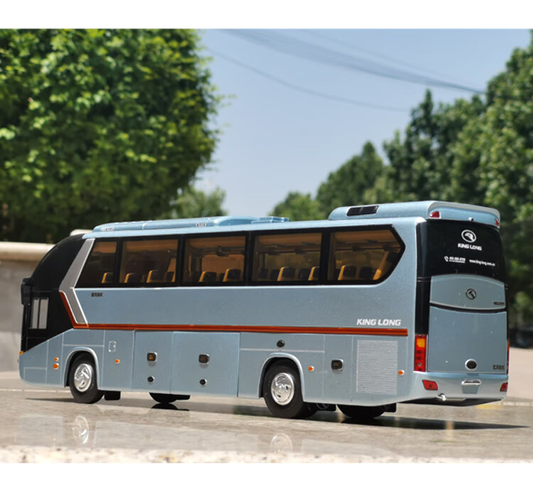 合金客车大巴模型原厂1:38厦门金龙 龙威xmq6129y5仿真公交车模型