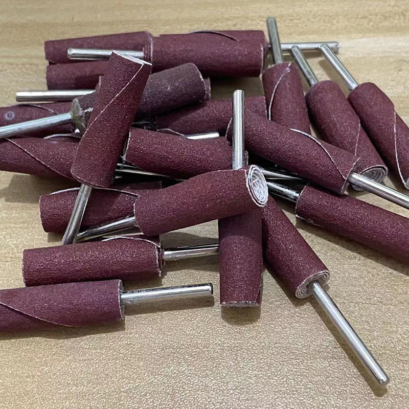 圆柱形砂布磨头砂纸棒木工木雕金属打磨抛光电钻磨头3mm柄砂布棒圆柱