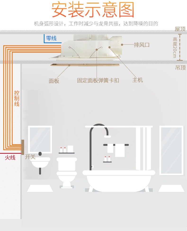 浴室暖风机安装教程图片