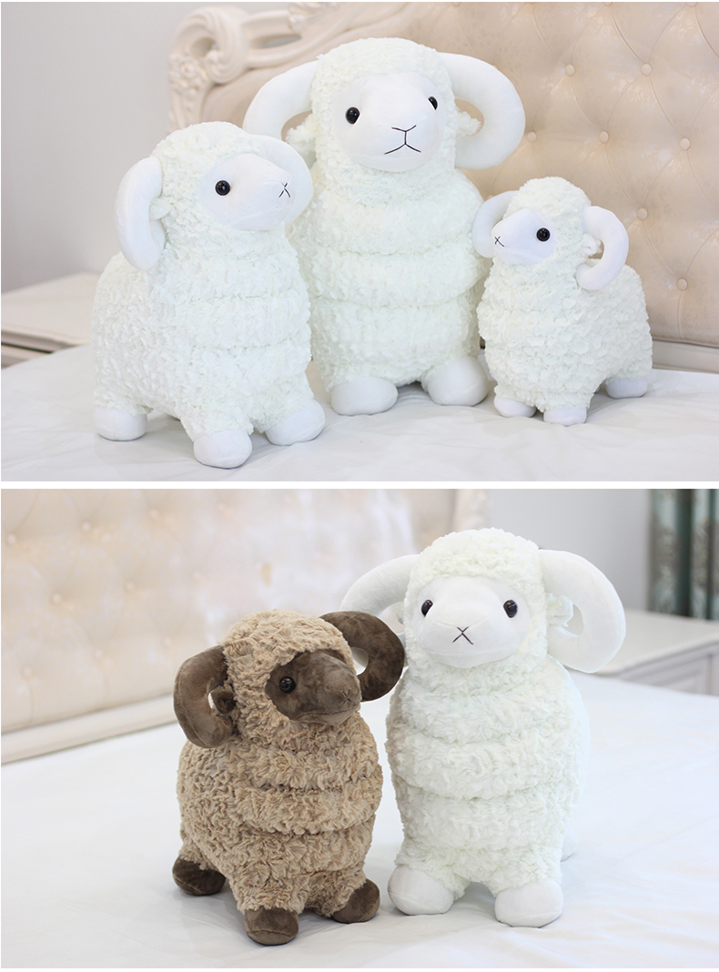 小绵羊玩偶 仿真小绵羊公仔玩偶生肖羊藏羊毛绒玩具抓机布娃娃情人节