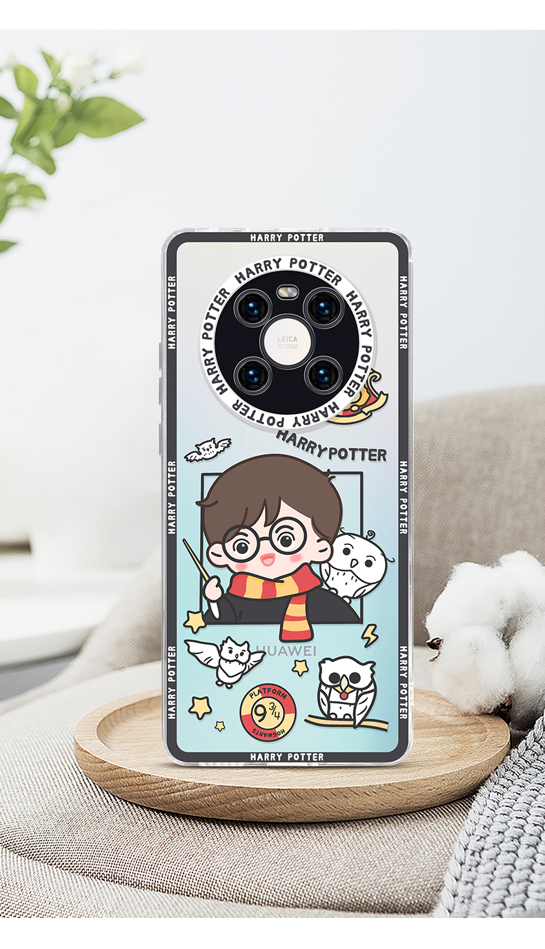 哈利波特华为mate40手机壳m3020pro情侣p30卡通v40可爱magic3透明软壳