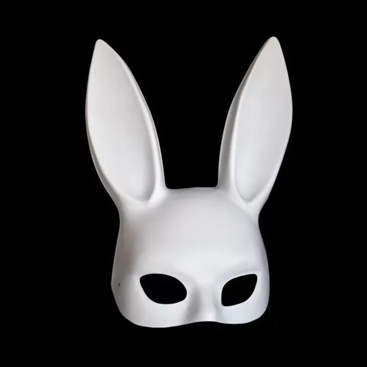 面具弗兰克的兔子面具万圣节夜店酒吧面罩化妆舞兔女郎面具复活节头套