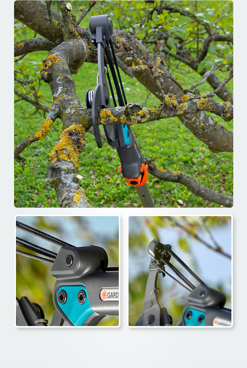 嘉丁拿gardena高枝剪德国进口可伸缩高空剪枝剪刀5级传动1629米可伸缩