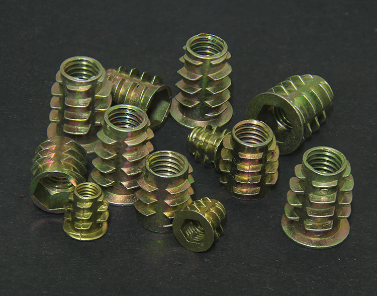 锌合金内外牙螺母家具预埋内六角内嵌自攻螺母带垫带介木螺帽m6m8m69