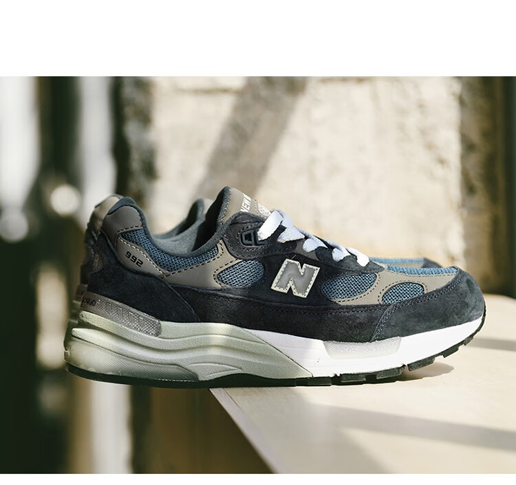 新百伦new balance旗舰官方nb992男鞋低帮运动鞋复古休闲鞋 992海军蓝