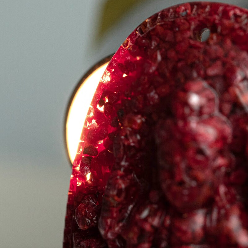 吉裕 湖南印象灵藏朱砂吊坠 产地紫金砂晶体颗粒生肖本命佛挂件挂坠