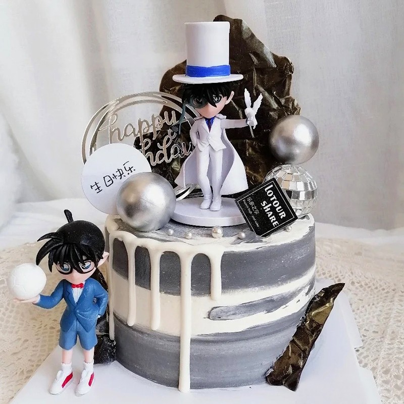 名侦探柯南生日蛋糕同城配送儿童男孩卡通动漫怪盗基德工藤新一北京