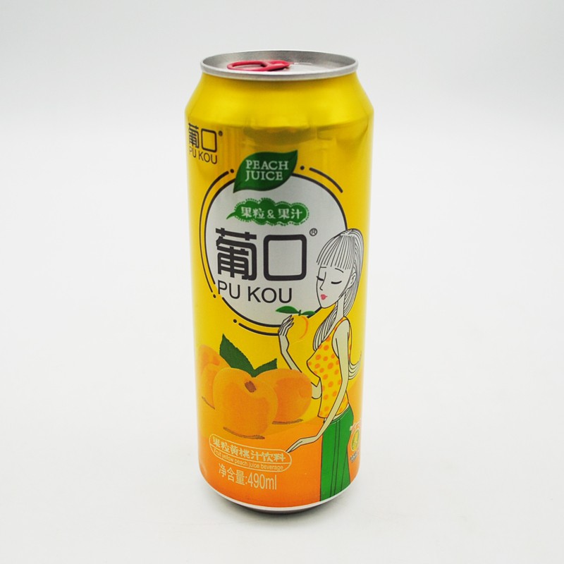 葡口果粒果汁风味饮料490ml15罐装草莓味葡萄味黄桃味多种整箱葡口36