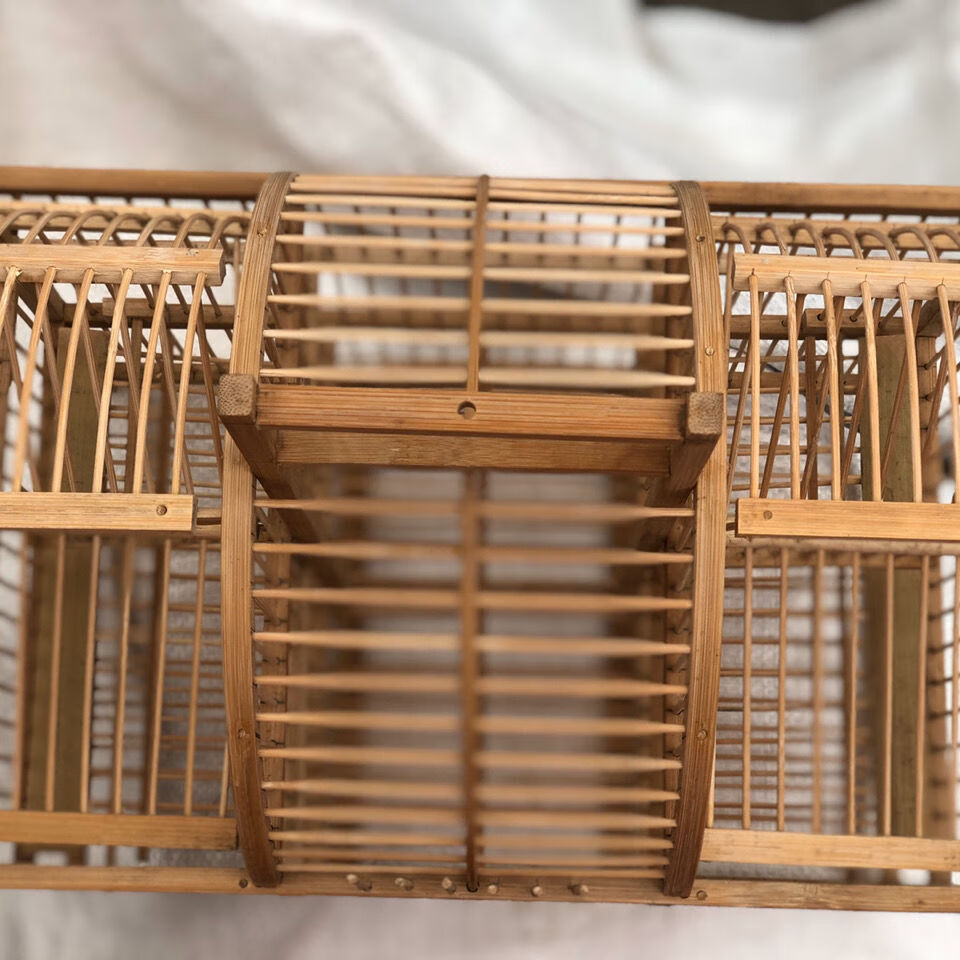 款关笼紫竹竹制自动防风鸟笼拍笼滚笼翻笼打笼踏笼