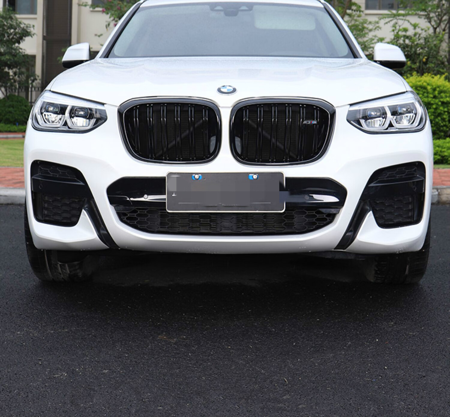 适用18-21宝马新x3中网改装x4三色亮黑色黑武士套件装饰专用配件 三色