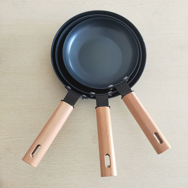 小平底炒菜锅煎蛋烙饼迷你铁锅无涂层熟铁锅宝宝儿童辅食锅电磁炉锅口