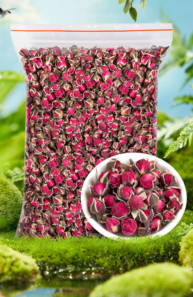 伟博玫瑰花茶云南金边玫瑰花茶叶玫瑰花平阴泡水喝的东西 1大罐100g