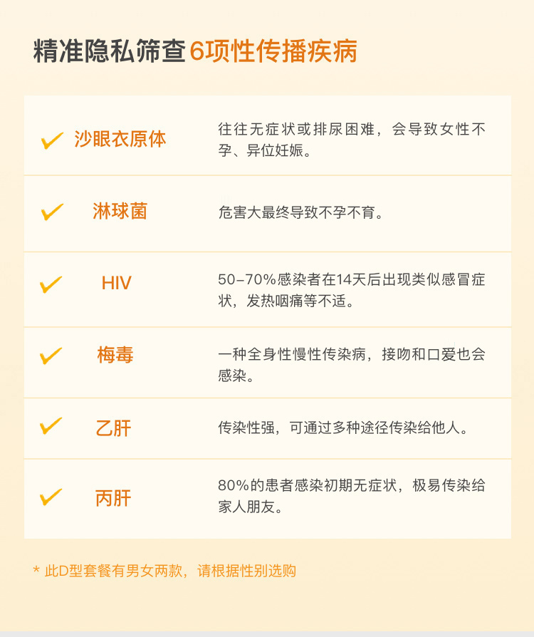 都安全d型性病检测6项艾滋梅毒乙肝淋丙肝球菌传染病居家自测检查男女