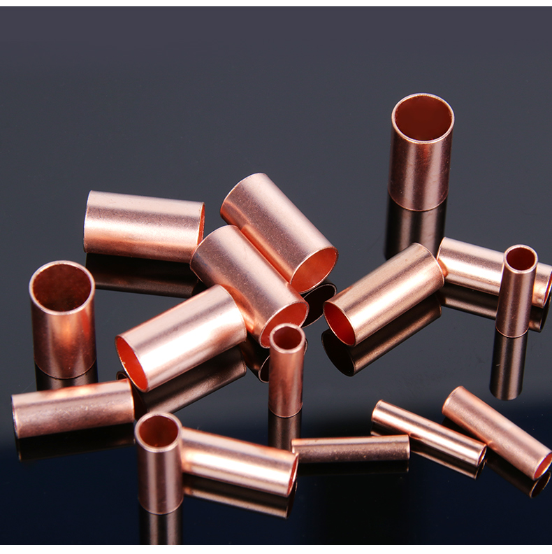 gt紫铜连接管接线端子电线电缆快接头接线器小铜管对接并线铜鼻子gt套