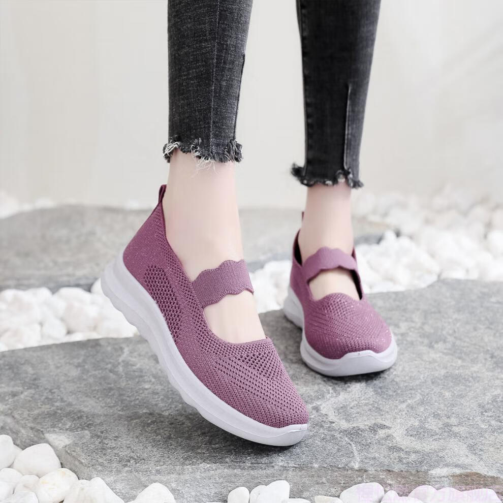 夏天穿的方口鞋中老年老太太鞋老妈鞋40到50岁鞋子女运动女鞋夏款健步