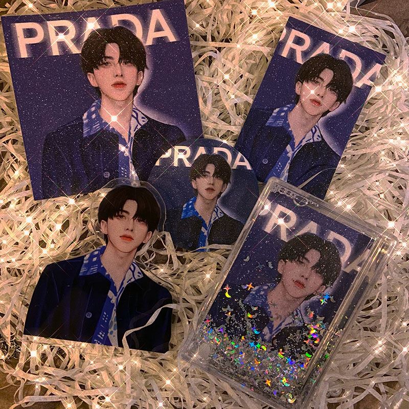 蔡徐坤set饭制周边满天星漫改立牌小卡一整套生日礼物桌面摆件 a