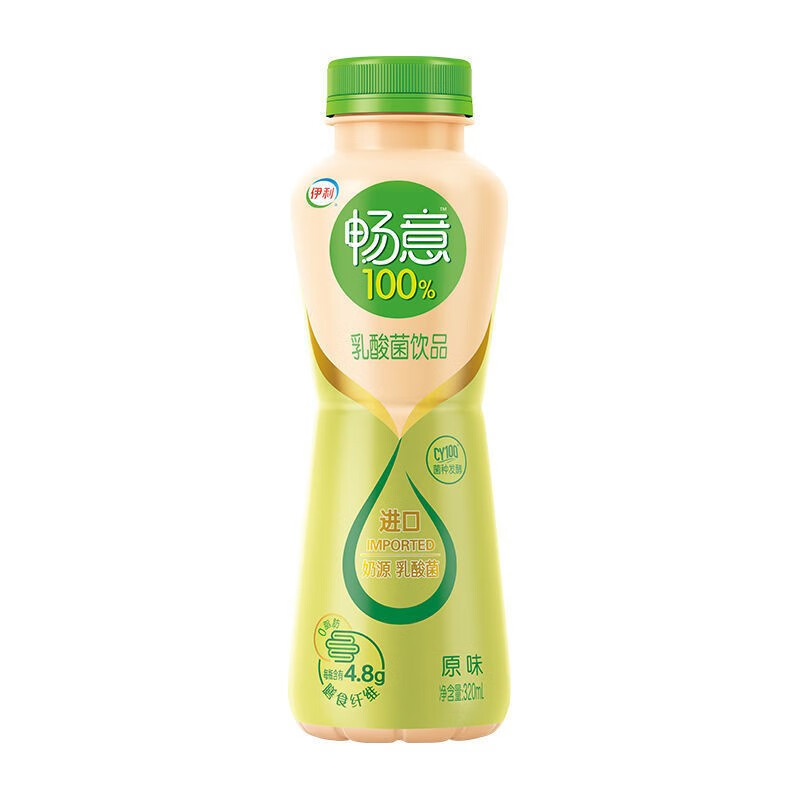 7月新日期伊利畅意乳酸菌饮品原味0脂肪酸奶原味320mlx12瓶
