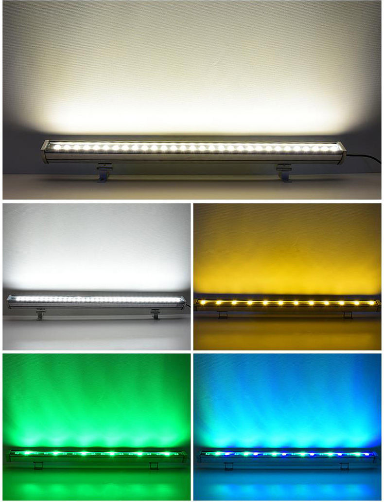 led洗墙灯户外防水门头外墙招牌广告别墅楼体桥梁线条灯婚庆射灯 0.