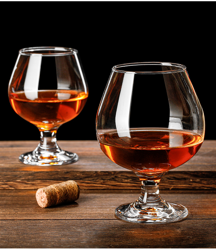 水晶玻璃洋酒杯 ktv酒吧白兰地杯红酒杯矮脚干邑杯威士忌杯家用 玻璃