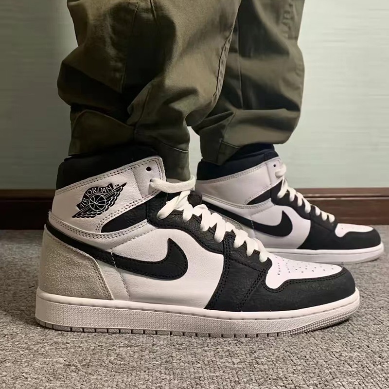 nike/耐克 air jordan 1 aj1黑灰禁穿 影子叛逆高帮男女篮球鞋555088