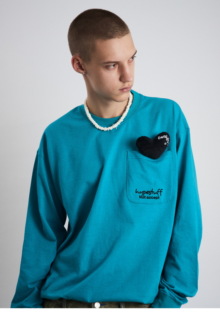 【inxxstreet】hypestuff21秋装新品潮牌宽松纯色印花圆