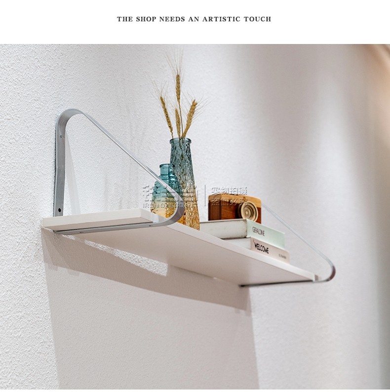 服装店墙壁挂架上墙货架女装店铺墙上置物架银色陈列架铁艺展示架 ys