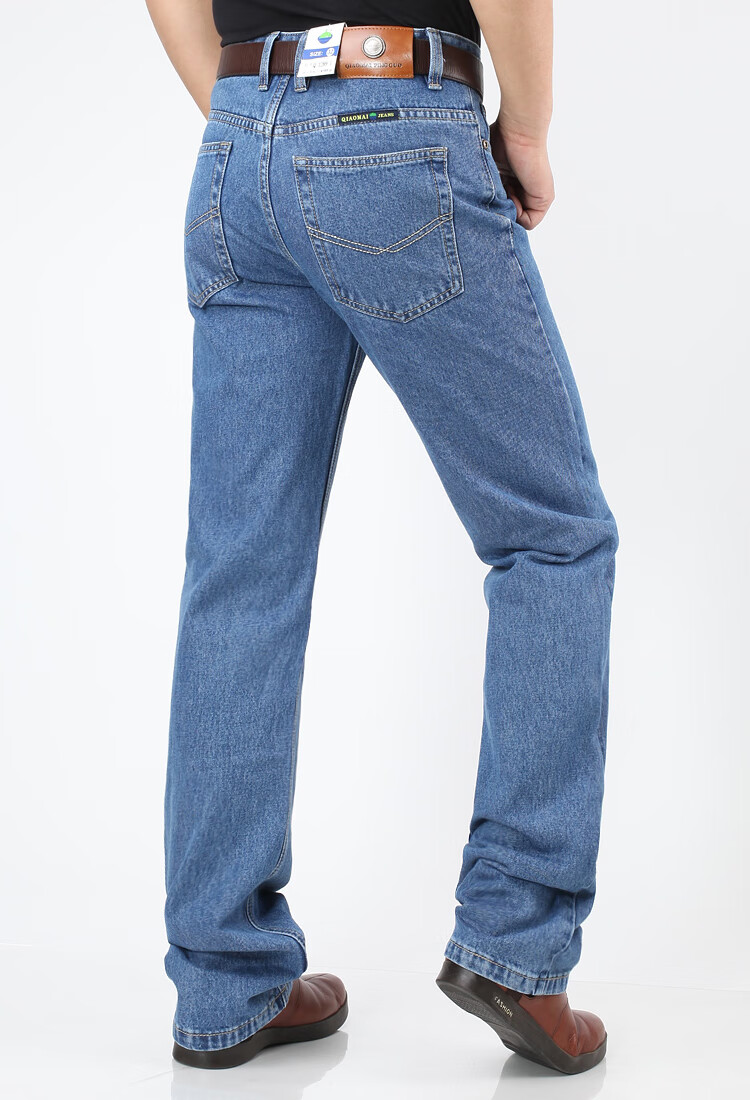 aemape苹果旗舰官方店苹果牛仔裤男纯棉宽松直筒春秋款雪花水洗高腰