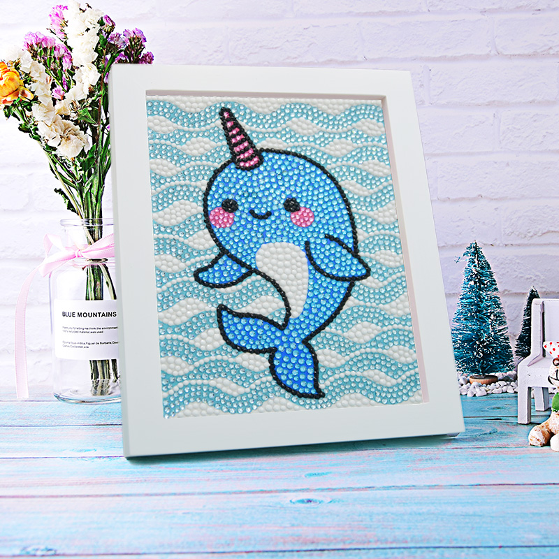 儿童满钻钻石画益智贴画玩具礼物卡通女孩小学生手工diy制作材料 k017