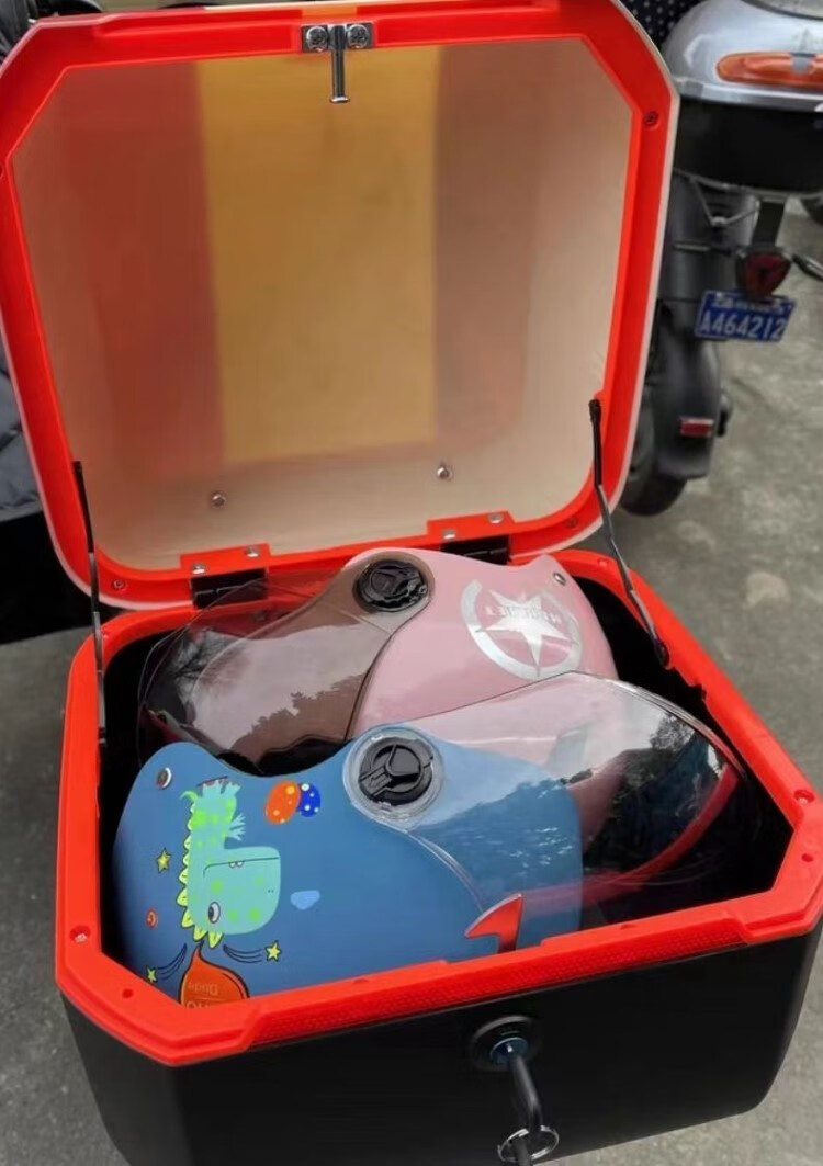 雅迪m5尾箱雅迪q6后备箱冠能电动车dg6冠能m5尾箱配件改装货箱三色箱