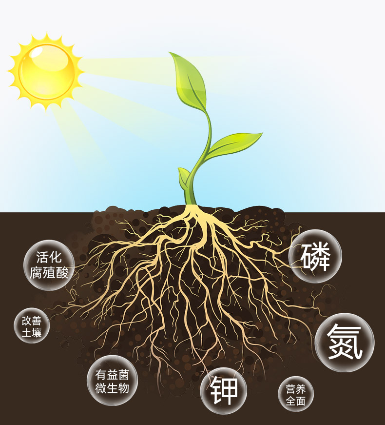 生物有机肥料氮磷钾复合盆栽蔬菜植物通用型家用花肥农用种菜花卉 生