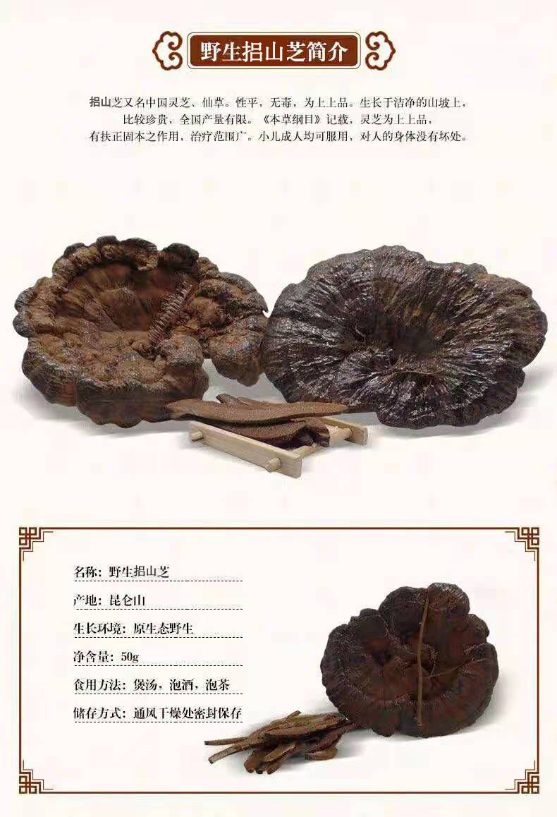伟博捛山芝母阳芝须灵买2送1西藏芽舌芝芽茬芝芽斛芝切片精选甄品50克