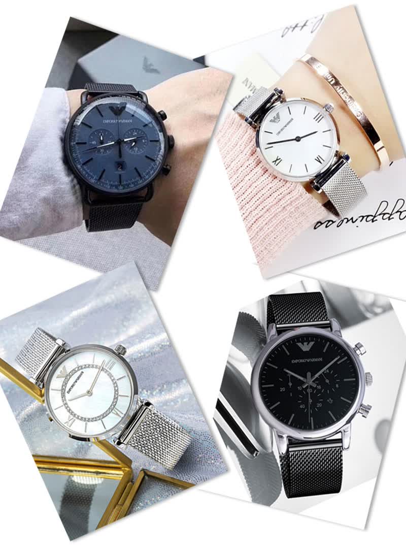 keshegans阿玛尼表带钢带男女摩天轮满天星表链ar1925192619081909