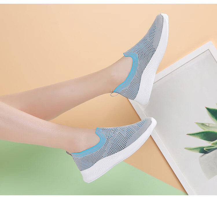 码女鞋夏季镂空网面运动鞋41-43脚宽胖透气加大号妈妈鞋 黑色d 46偏大