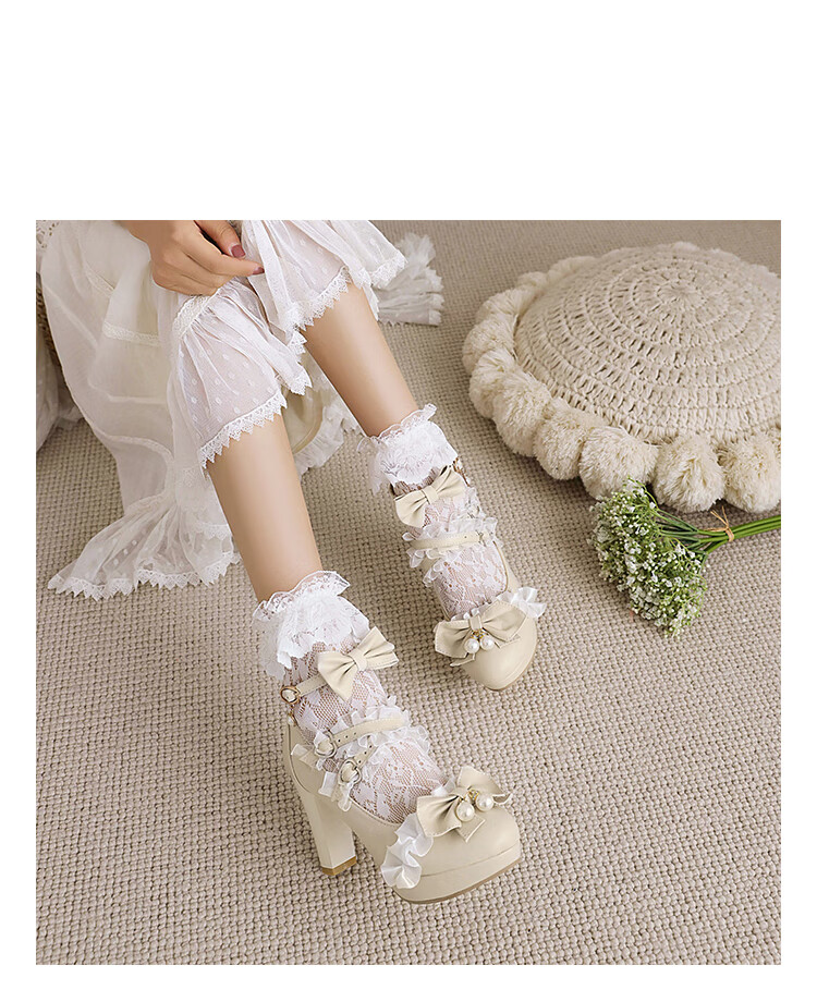 鞋软妹lolita鞋白色高跟鞋女学生仙女凉鞋女原创lo鞋优雅洛丽塔鞋子