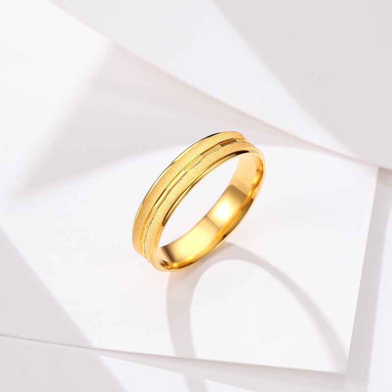 潮宏基 时光铭记 黄金戒指足金戒指男女情侣对戒结婚求婚素戒闭口时尚