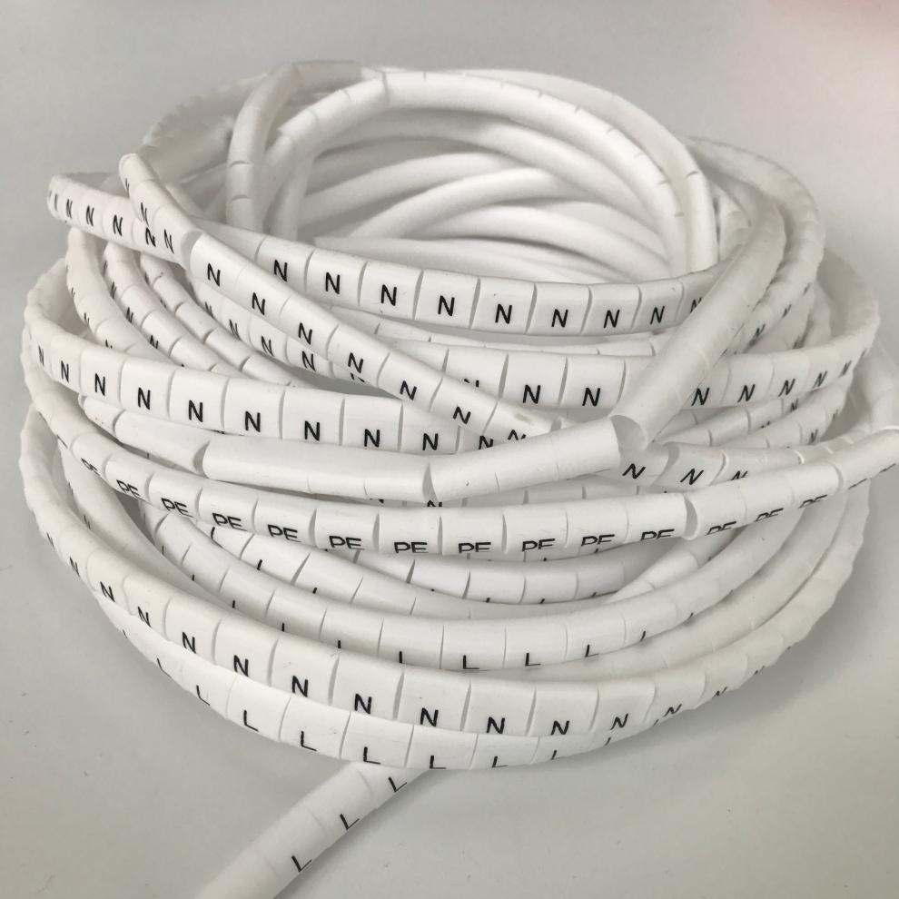 打印定制 充电桩号码管 火线零线地线l n pe 电线标识管 线号管 4平方