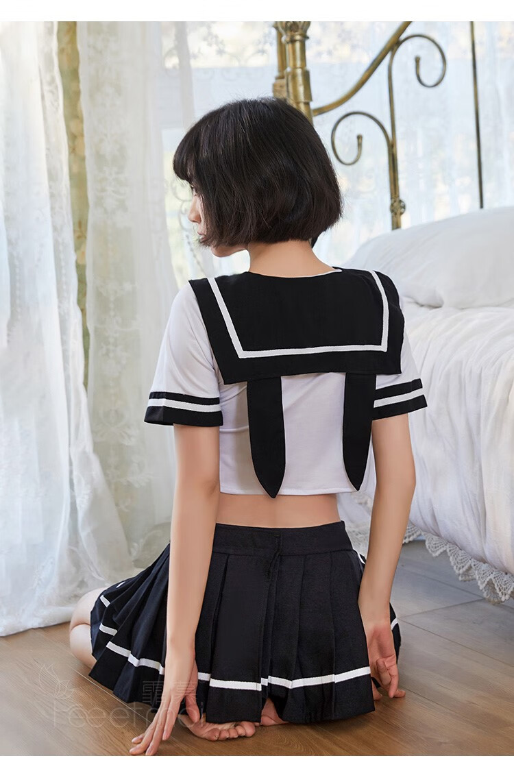 妩媚战衣蓝色妖姬衣服校园jk床上暴击攻速迷你裙制服女短裙服纯欲水手