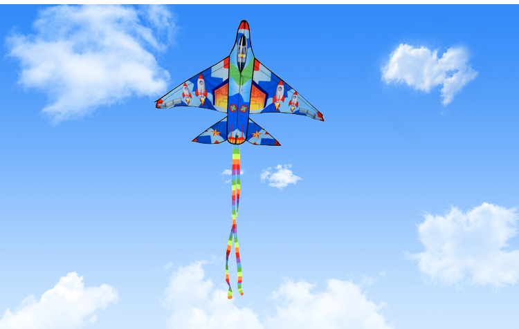 买一送一潍坊风筝儿童战斗飞机成人大人专用大型微风易飞风筝灰飞机